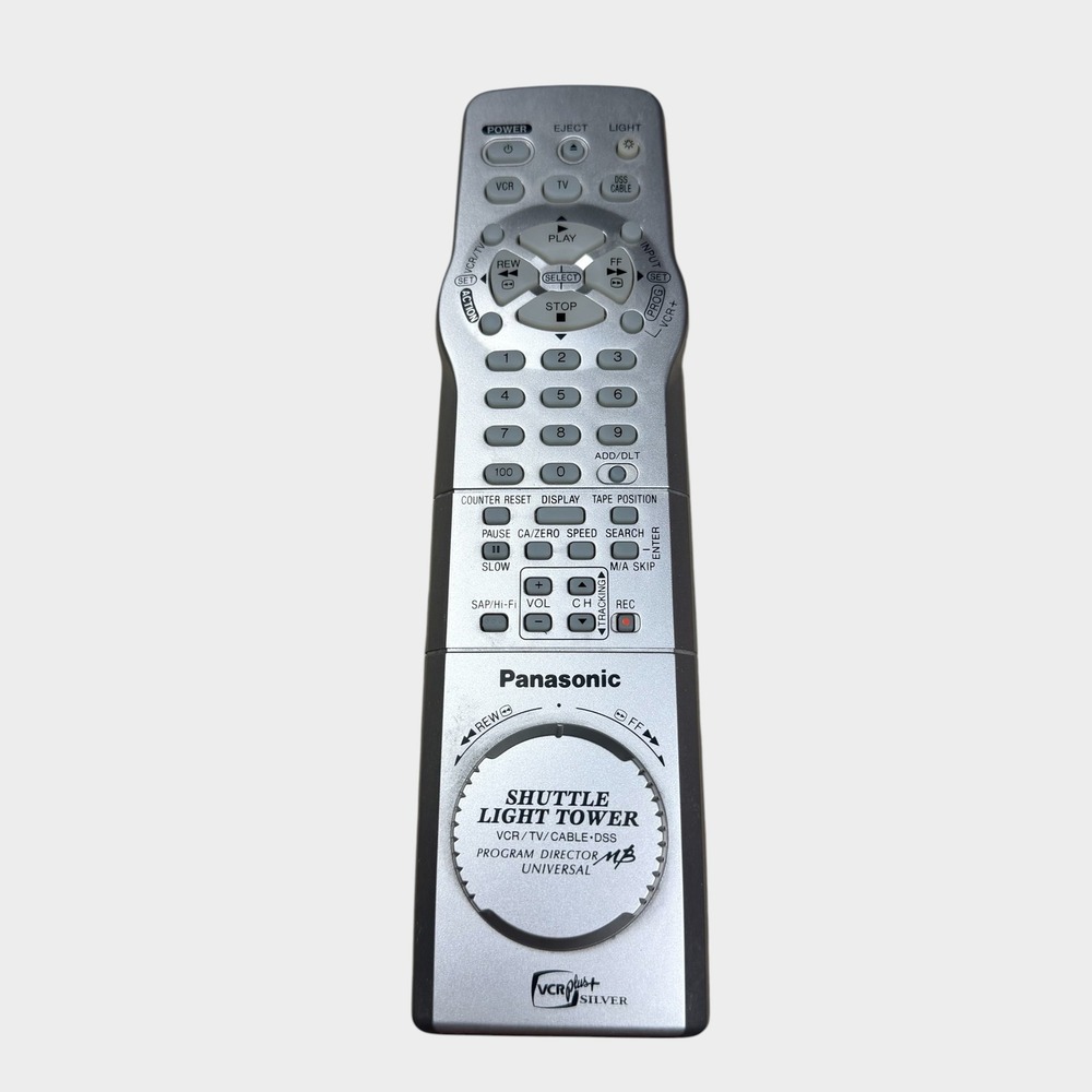 Panasonic LSSQ0314 Universal Remote Shuttle Light Tower VCR TV Cable Silver